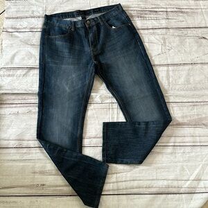 Men’s Ash Wash Straight Fit Jeans Size 38x32